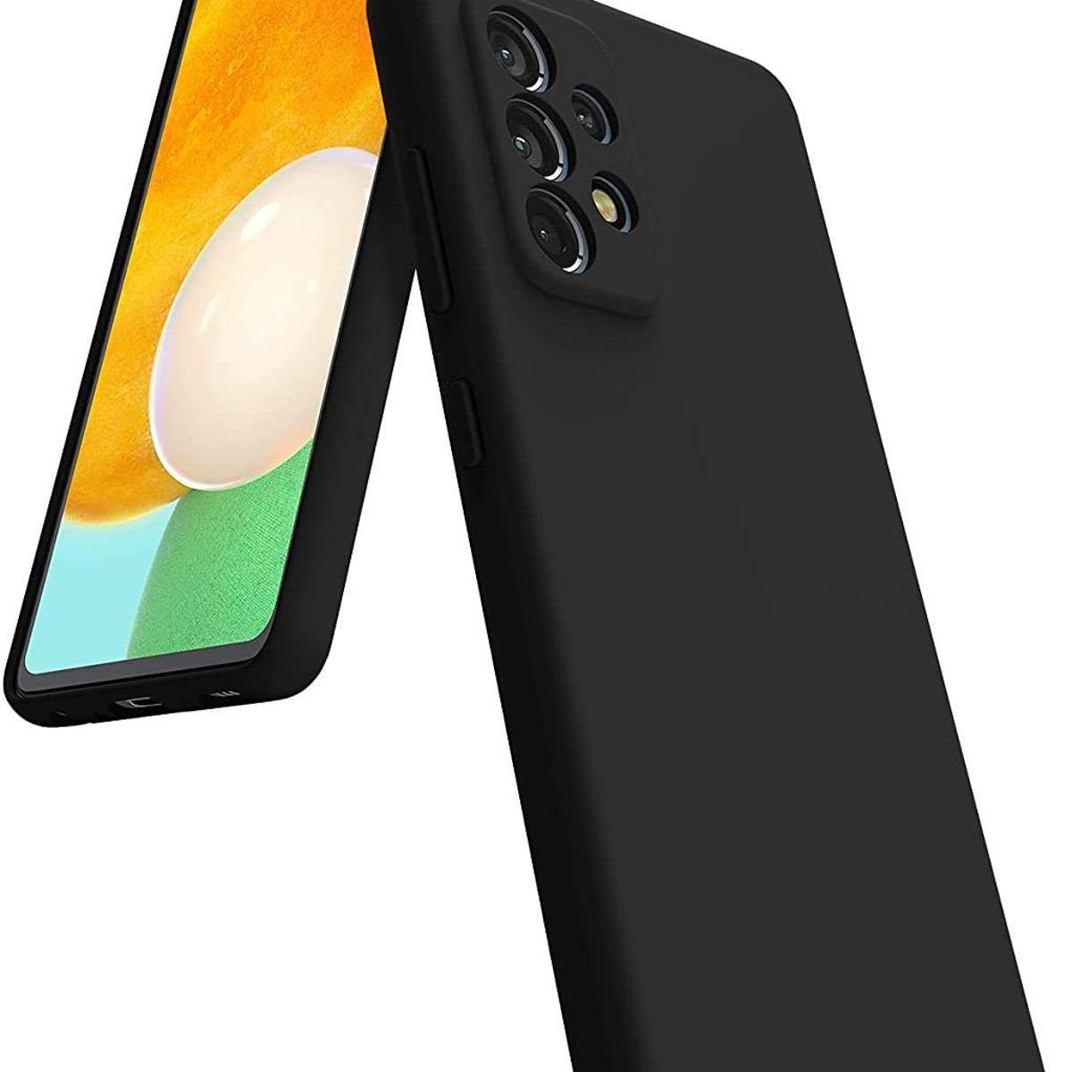 Samsung A52 Matte Soft Silicon Shockproof Back Cover with Camera Protection